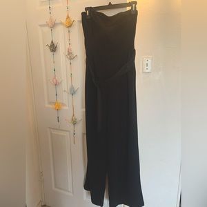 Forever21 Black Tube Top Jumpsuit with Pockets